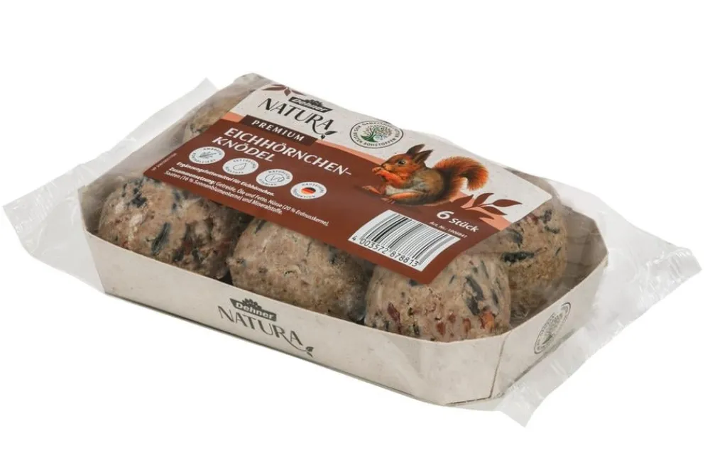 Dehner Natura Premium Eichhörnchen-Knödel, 6 Stk. Clearance