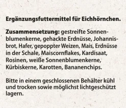 Dehner Natura Premium Eichhörnchenfutter & -Häuser - Eichhörnchenfutter Eichhörnchen-Mix, 600 g