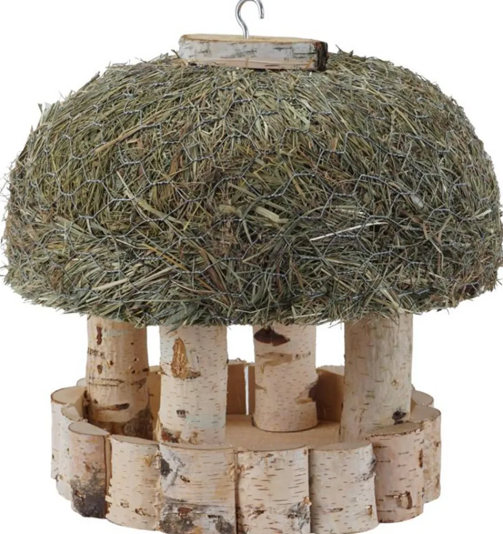 Dehner Natura Premium Vogelhäuser & Futterspender > Futterhaus Stuttgart mit Heudach, ca. Ø29 cm