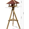 Dehner Natura Premium Vogelhäuser & Futterspender > Futterhaus Brixen, inkl. Ständer Ellmau, ca. B68/H144/T62 cm