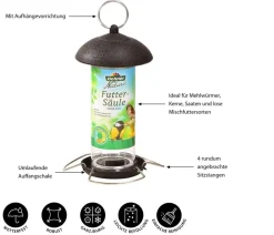 Dehner Natura Premium Vogelhäuser & Futterspender > Futtersäule, Metall, klein