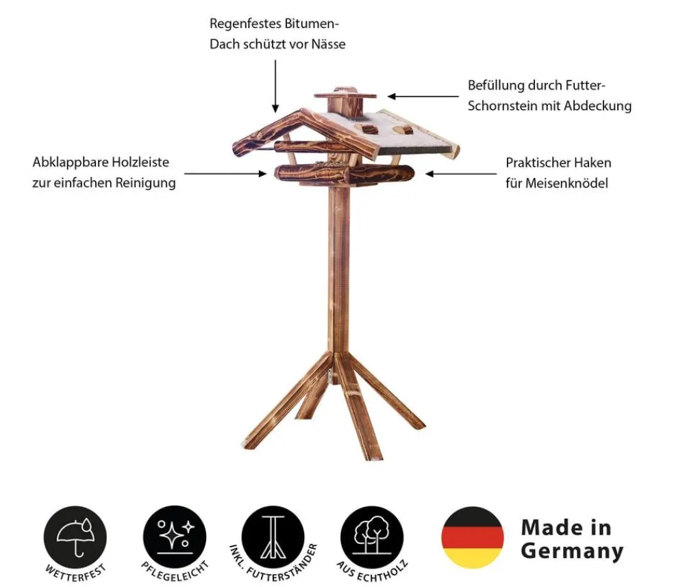 Dehner Natura Premium Vogelhäuser & Futterspender > Futtersäule Maria, ca. Ø16,8/H27,3 cm