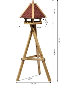 Dehner Natura Premium Futterhaus Alpbach, inkl. Ständer Ellmau, ca. B68/H148/T62 cm Online
