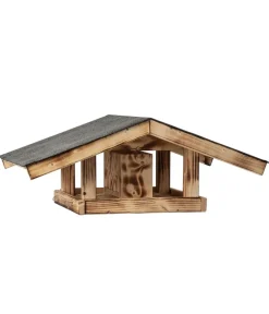 Dehner Natura Premium Futterhaus Karwendel, geflammt, , ca. B71,4/H27,7/T52 cm Outlet