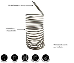 Dehner Natura Premium Futterfeder für Meisenknödel, ca. Ø7/L19 cm Dunkelbraun Discount