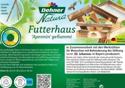 Dehner Natura Premium Vogelhäuser & Futterspender > Futterhaus Apennin, geflammt, inkl. Ständer, ca. B70/H134,5/T70 cm