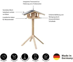 Dehner Natura Premium Futterhaus Karwendel, , inkl. Ständer Alpstein, ca. B84,3/H127,2/T84,3 cm Best