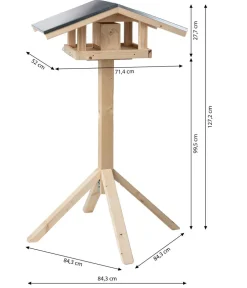 Dehner Natura Premium Futterhaus Karwendel, , inkl. Ständer Alpstein, ca. B84,3/H127,2/T84,3 cm Best