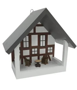 Dehner Natura Premium Vogelhäuser & Futterspender - Futterstelle Firion, ca. B29/H26/T16 cm Grau