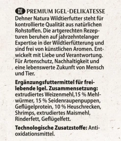 Dehner Natura Premium Igelfutter & -Häuser|Kleintierfutter > Igel-Delikatesse, 100g