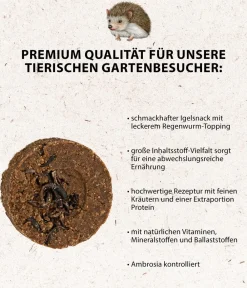 Dehner Natura Premium Igelfutter Igel-Kekse mit Regenwürmern Best