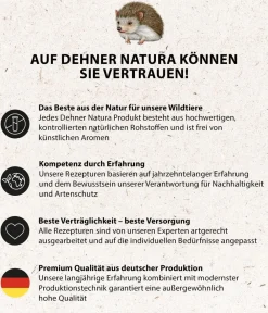 Dehner Natura Premium Igelfutter & -Häuser|Kleintierfutter - Igel-Menü, 16 x 100 g
