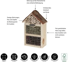Dehner Natura Premium Nützling & Insektenhotels > Insektenhotel Flavia, ca. B19/H28/T13 cm