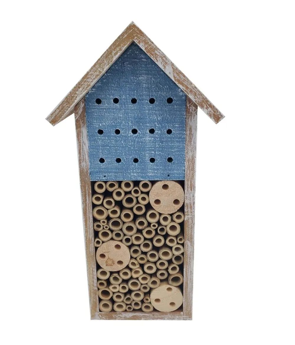 Dehner Natura Premium Insektenhotel Galway, ca. B15/H30/T13 cm Blau Sale
