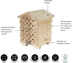 Dehner Natura Premium Insektenhotel Hostilia, ca. B19/H25/T19 cm Clearance