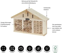 Dehner Natura Premium Insektenhotel Quinta, ca. B39/H26/T13 cm Discount