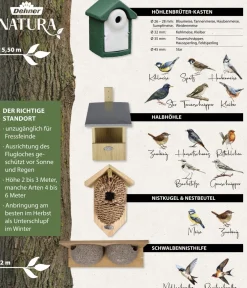 Dehner Natura Premium Nistkästen > Nistkasten Jonna, geflammt, ca. B19/H24/T16 cm