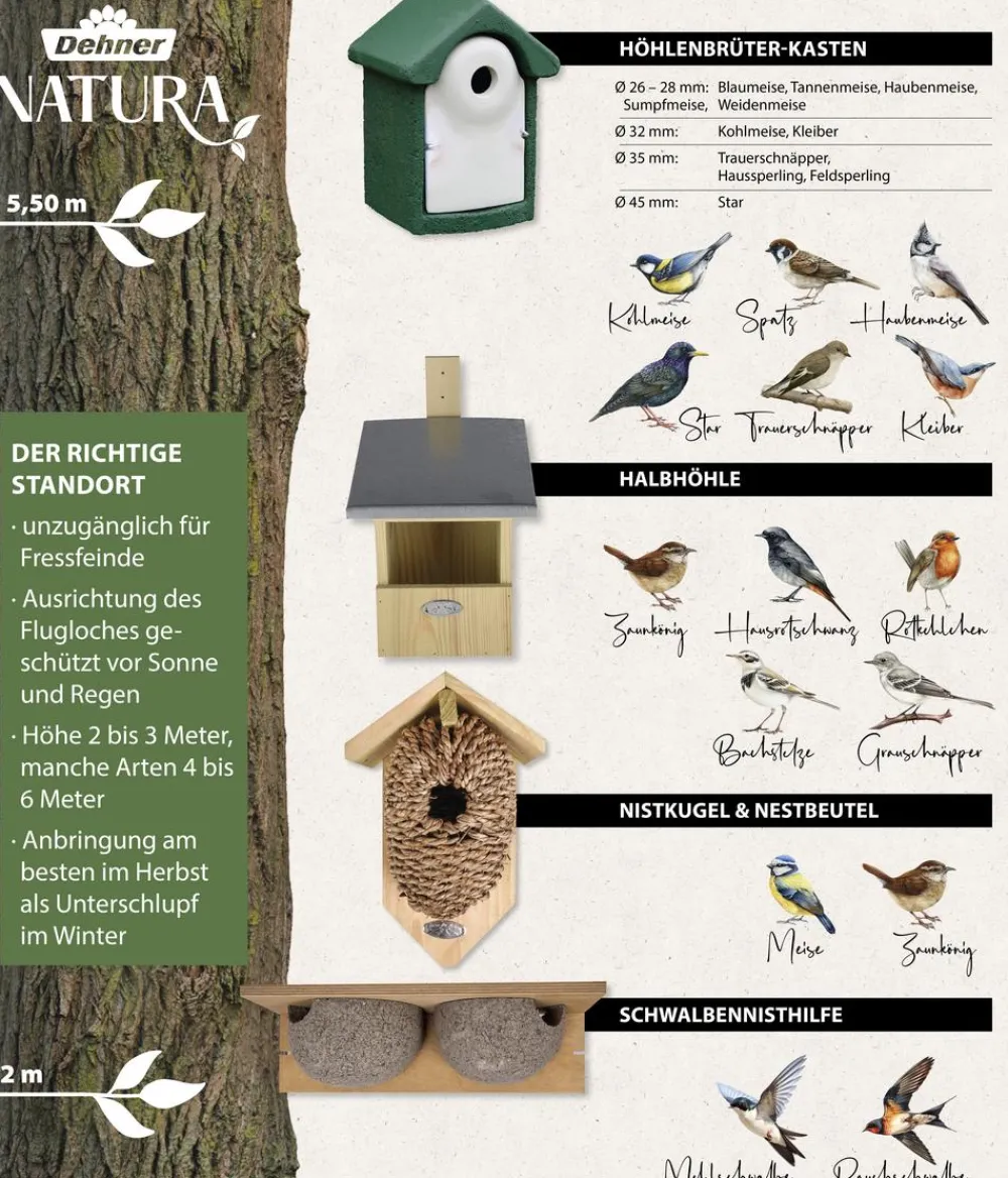 Dehner Natura Premium Nistkasten Jonna, ca. B19/H24/T16 cm Natur Discount