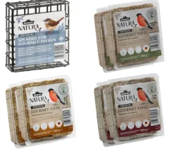 Dehner Natura Premium Wildvogelfutter & Snacks > Spender für Futtertafeln mit Tafel-Mix, 7-teilig