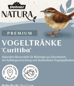 Dehner Natura Premium Vogeltränke Curitiba, ca. Ø28/H5,5 cm Weiß Sale