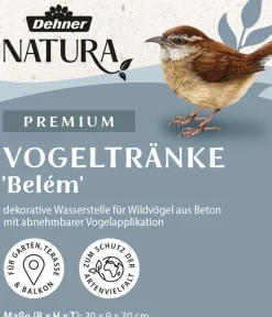 Dehner Natura Premium Vogeltränken|Gartenzwerge & Gartenfiguren > Vogeltränke Belém, ca. B30/H9/T30 cm