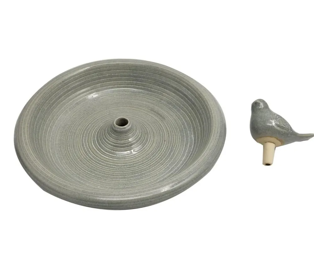 Dehner Natura Premium Vogeltränke Natal, ca. Ø29,5/H10,6 cm Grau Outlet
