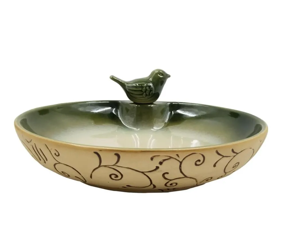 Dehner Natura Premium Vogeltränken|Gartenzwerge & Gartenfiguren - Vogeltränke Punto, ca. Ø28,5/H6 cm