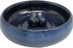 Dehner Natura Premium Vogeltränken|Gartenzwerge & Gartenfiguren - Vogeltränke Aguai, ca. Ø29/H7,5 cm Dunkelblau