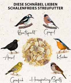 Dehner Natura Premium Wildvogel Streufutter schalenfrei im Eimer, 5 l Outlet