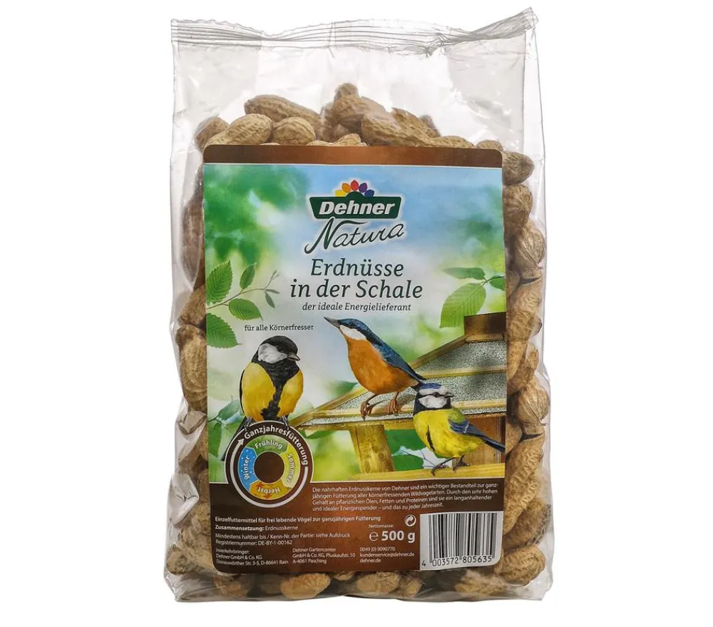 Dehner Natura Premium Wildvogelfutter Erdnüsse in der Schale, 500 g Outlet