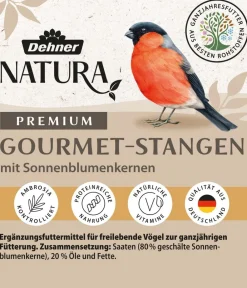 Dehner Natura Premium Wildvogelfutter Gourmet-Stangen mit Sonnenblumenkernen, 200 g Sale