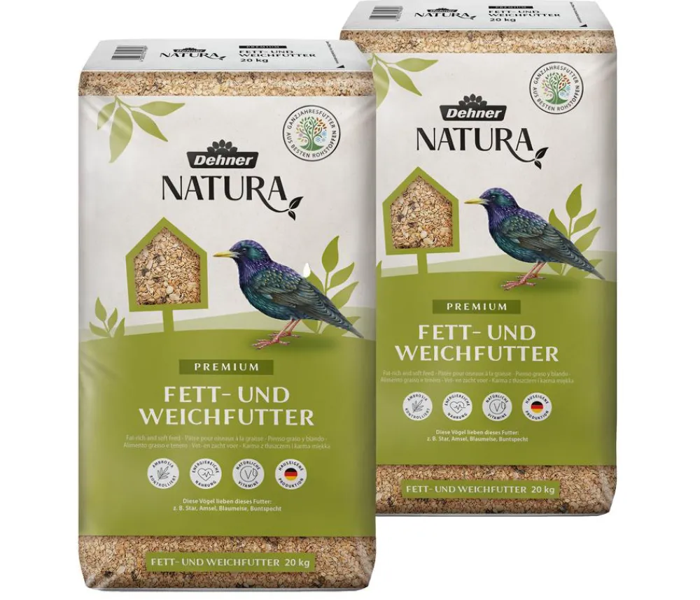 Dehner Natura Premium Wildvogelfutter & Snacks > Wildvogel Fett- und Weichfutter