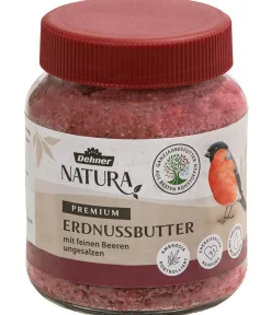Dehner Natura Premium Wildvogelfutter & Snacks > Wildvogelfutter Erdnussbutter im Glas, Beeren, 8 x 340 g