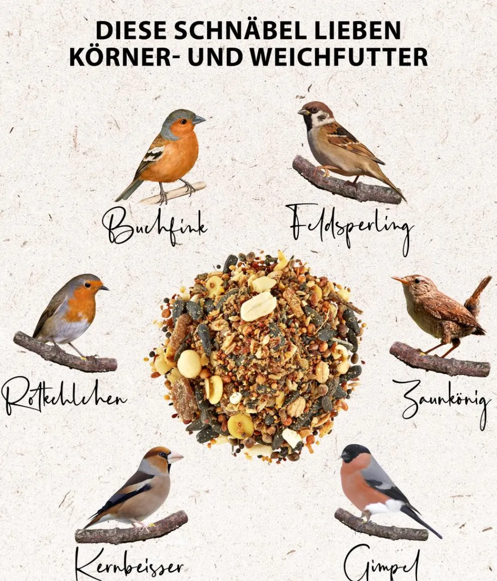 Dehner Natura Premium Wildvogelfutter & Snacks > Wildvogel Körner- und Weichfutter