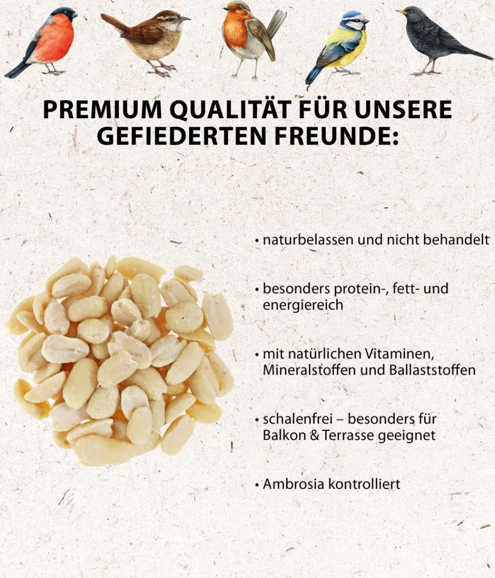 Dehner Natura Premium Wildvogelfutter & Snacks > Wildvogelfutter Gourmet-Snackstange mit gehackten Erdnüssen