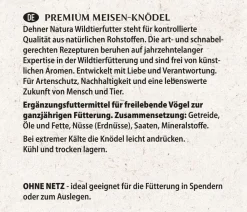 Dehner Natura Premium Wildvogelfutter & Snacks - Wildvogelfutter Ganzjahresfutter Vitamin-Mix, 900 g