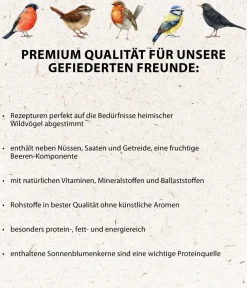 Dehner Natura Premium Wildvogelfutter & Snacks - Wildvogelfutter Maxi Gourmet-Mix, 1.380 g