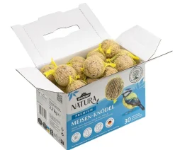 Dehner Natura Premium Meisenknödel - Wildvogelfutter Meisenknödel im Karton, mit Netz