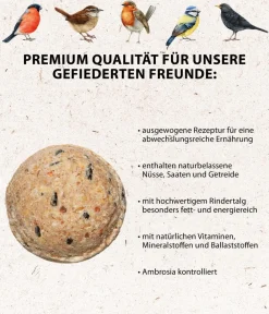 Dehner Natura Premium Meisenknödel - Wildvogelfutter Riesen-Meisenknödel, mit Netz