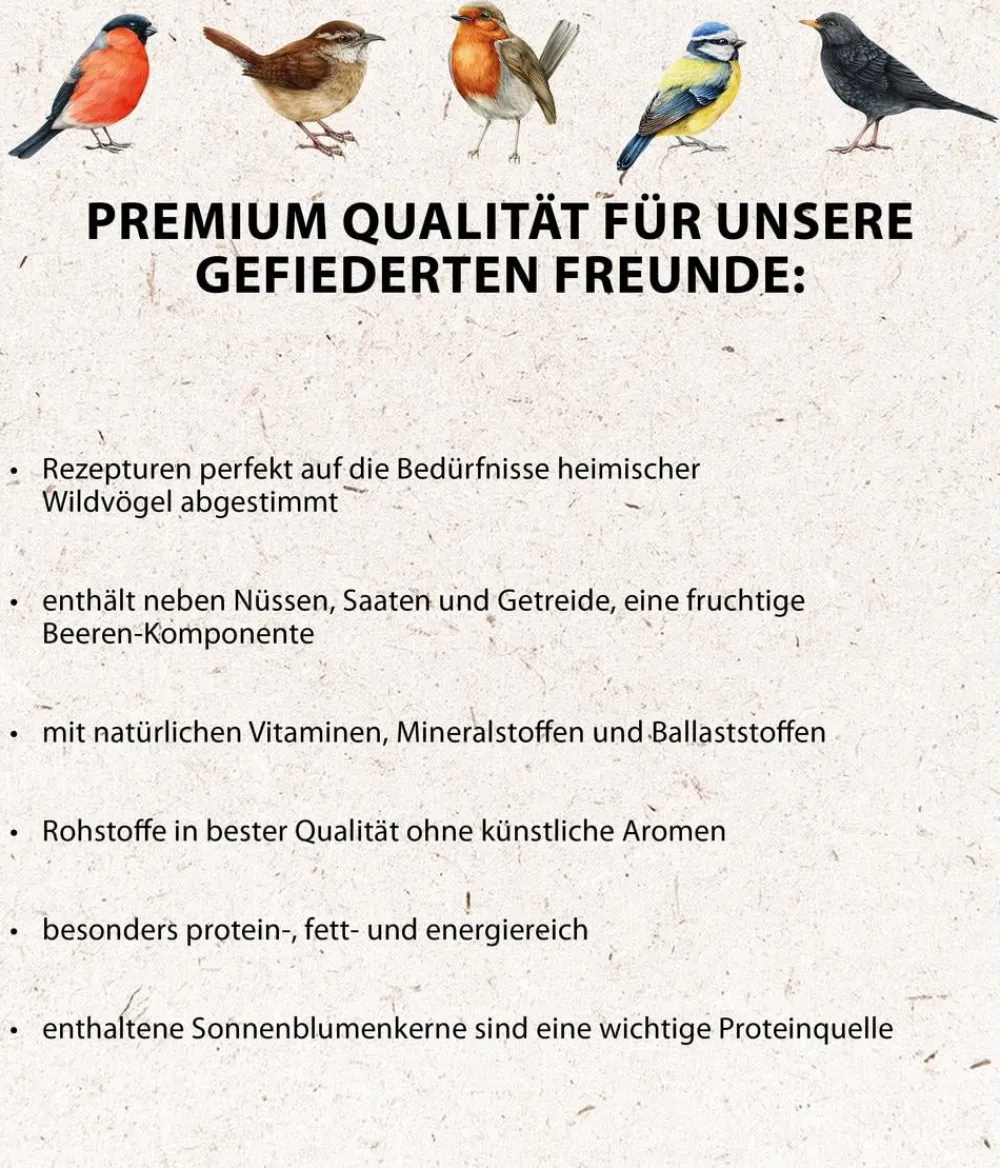 Dehner Natura Premium Wildvogelfutter & Snacks|Meisenknödel - Wildvogelfutter Starterset, 7-teilig