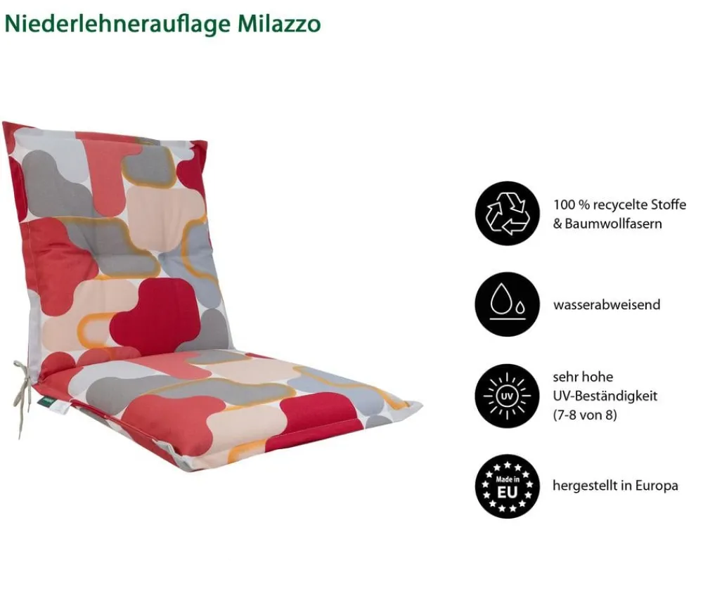 Dehner Sitzauflagen > Niederlehnerauflage Milazzo, ca. B50/H6/T100 cm