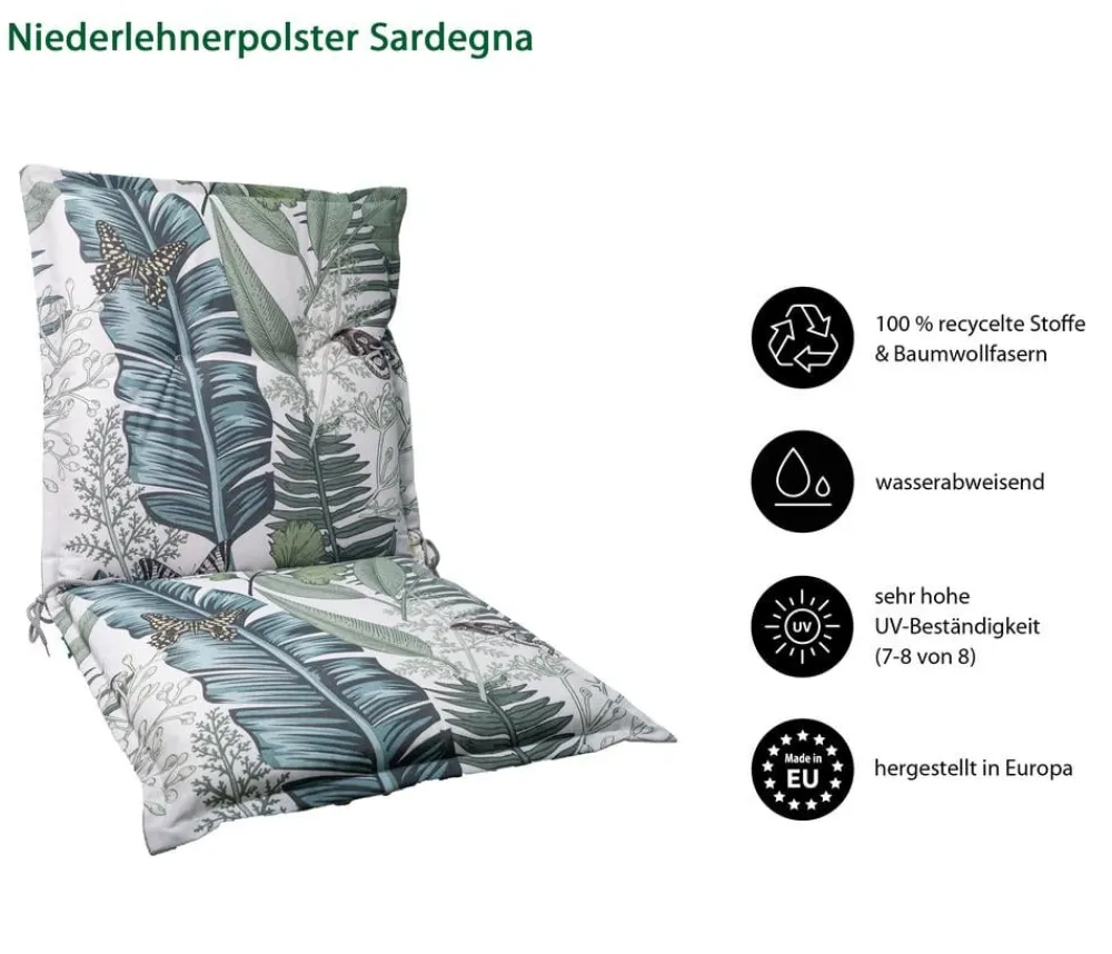 Dehner Niederlehnerauflage Sardegna, ca. B50/H6/T100 cm New