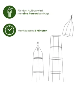 Dehner Rankgitter & Obelisken - Obelisk Ilaria Grau