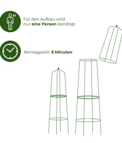 Dehner Rankgitter & Obelisken - Obelisk-Sekt Nova, 2-teilig Grün