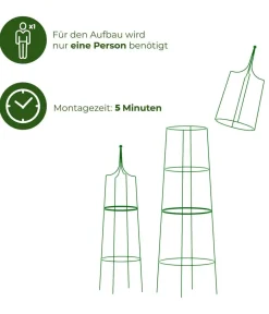 Dehner Obelisk-Set Hilarius, 2-teilig Grün New