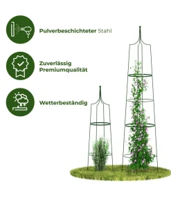 Dehner Obelisk-Set Hilarius, 2-teilig Grün New