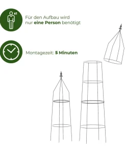 Dehner Rankgitter & Obelisken > Obelisk-Set Ilaria, 2-teilig