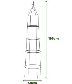 Dehner Rankgitter & Obelisken - Obelisk-Set Ilaria, 2-teilig Schwarz
