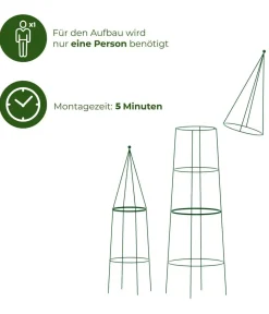 Dehner Obelisk-Set Pietro, 2-teilig Grün Outlet