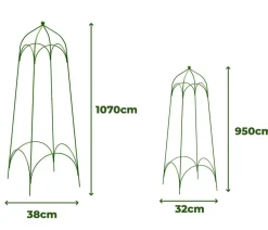Dehner Rankgitter & Obelisken > Obelisk-Set Tenda, 2-teilig